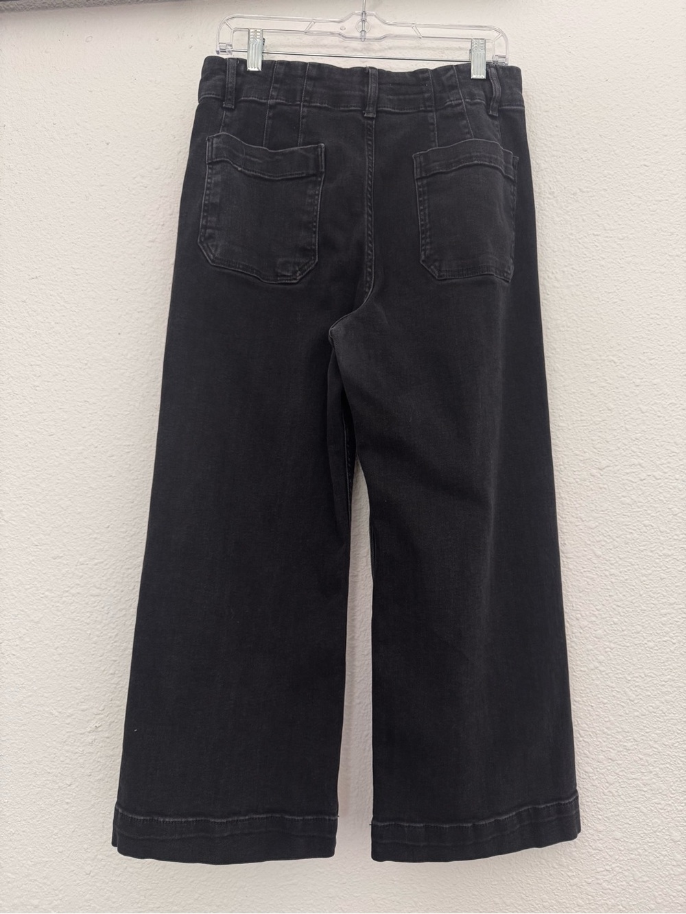 Anthropologie Pilcro The Skipper Wide Leg Cropped Black Jeans - Picture 4 of 8